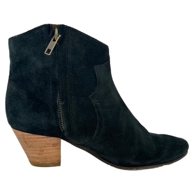 Isabel Marant Dicker Ankelboots i svart mocka