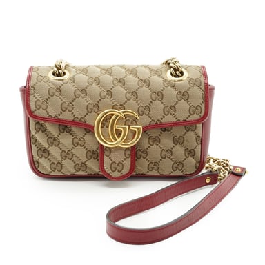 Gucci Cloth Shoulder Bag GG Marmont