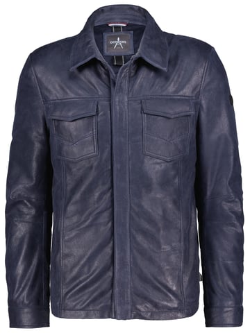 Emberline Leather Shirt - Navy