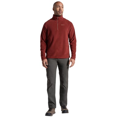 Craghoppers Mens Corey VI Half Zip Fleece Top (Red Jasper)