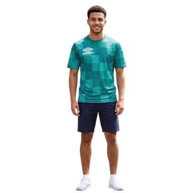 Umbro Mens Checkerboard Logo T-Shirt (Turquoise)