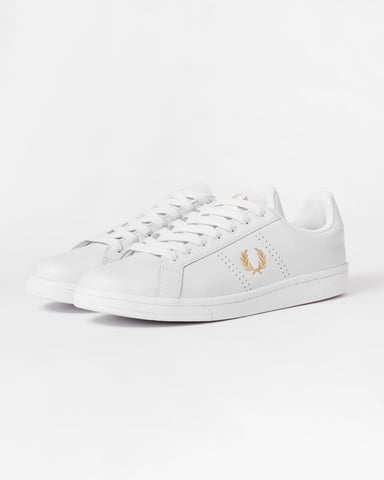 Fred Perry Cupsole Läder Herr Vita Sneakers