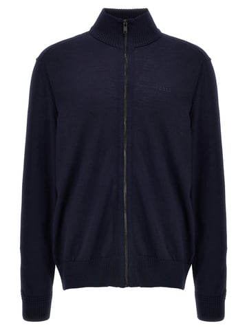 Hugo Boss Blue Wool Cardigan
