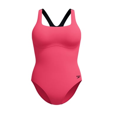 Speedo Dames Rits Racer Badpak (Donkerroze)