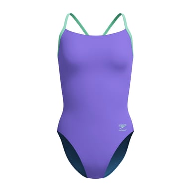 Speedo Flyback 2.0 eendelig zwempak voor dames (Blauw/paars)