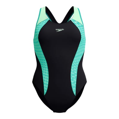 Speedo Dames/dames Plaatsing Laneback Eendelig Badpak (Turquoise)