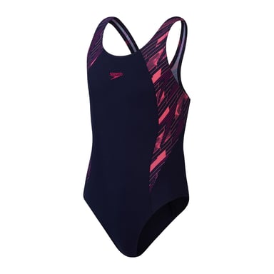 Speedo Hyperbloom Splice-eendelig zwempak voor meisjes (Roze)