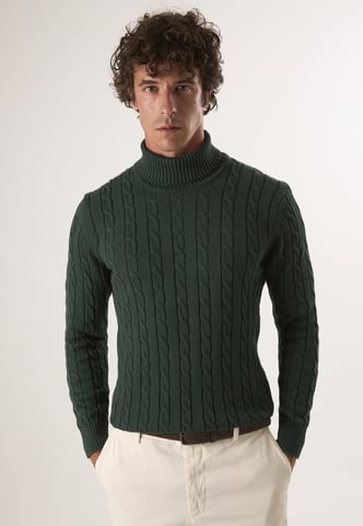 Pullover Cable Knit Turtleneck Pullover