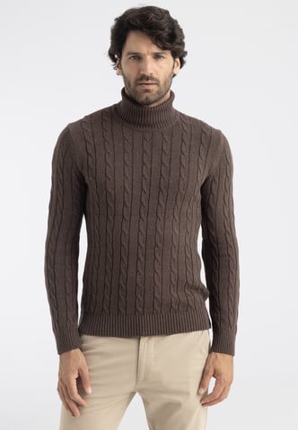 Pullover Cable Knit Turtleneck Pullover