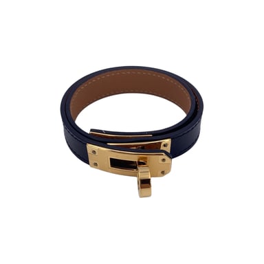 Hermes Leather Bracelet Kelly Double Tour