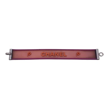 Chanel Plastic Bracelet Rubber Clover Logo