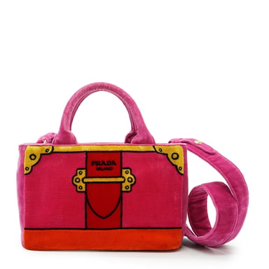 Prada Velvet Handbag Cahier