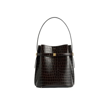 Toteme Croc-Embossed Bucket Bag