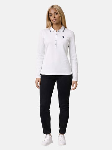 U.S. Polo Assn. women’s long sleeve polo shirt with stretch