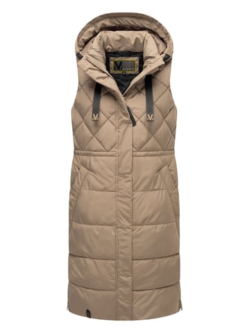 Marikoo long padded vest with hood & magnets – model Narikaa