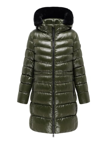 Navahoo Lumeiaa women’s quilted winter coat with faux fur hood