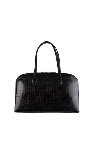 Toteme Croco-embossed Zip-up Tote bag Brown