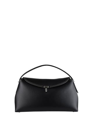 Toteme T-Lock Top Handle Bag Black