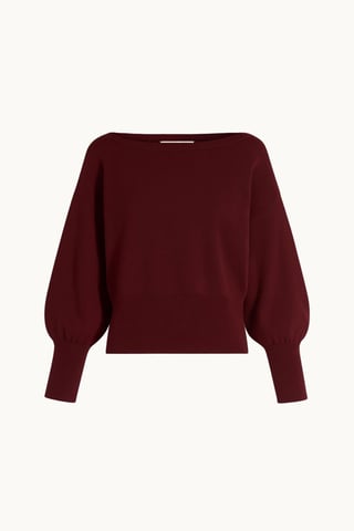 Ribbed Boat Neck Sweater