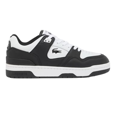 Lacoste Mens Court Cage Leather Trainers (Black/White)