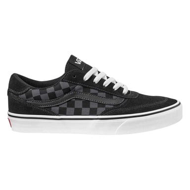 Vans Mens Brooklyn Checkered Suede Low Cut Trainers (Black)