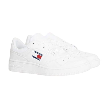 Tommy Jeans Womens/Ladies Retro Leather Basketball Trainers (White)