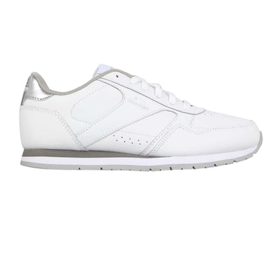 Slazenger Womens/Ladies Coated Leather Trainers (White/Silver)