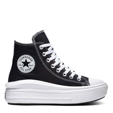 Converse Womens/Ladies Chuck Taylor Canvas Platform High Top Trainers (Black/White)
