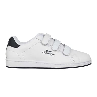 Slazenger Mens 3 Touch Fastening Strap Trainers (White/Navy)