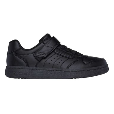 Skechers Childrens/Kids Q Street Leather Trainers (Black)