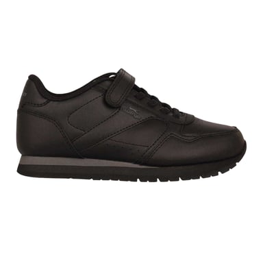 Slazenger Childrens/Kids Classic Coated Leather Touch Fastening Trainers (Black)