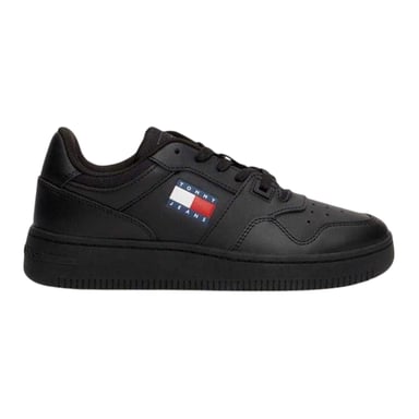 Tommy Jeans Womens/Ladies Retro Leather Basketball Trainers (Black)