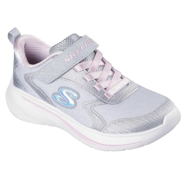 Skechers Childrens/Kids Glitter Trainers (Grey/Pink)