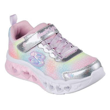 Skechers Girls Flutter Heart Light Up Flat Trainers (Multicoloured)