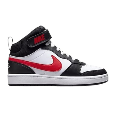 Nike Boys Court Borough High Top Trainers (White/Black/Red)
