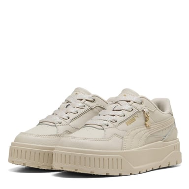 Puma Childrens/Kids Karmen II Leather Platform Trainers (Silver)