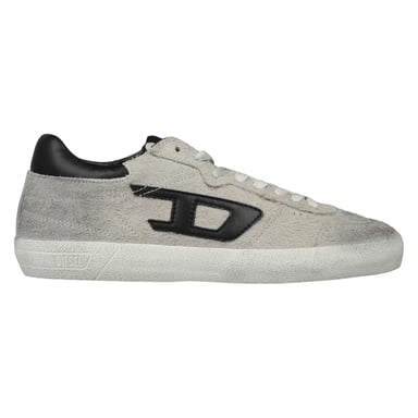 Diesel Mens S-Leroji Leather Trainers (Silver)