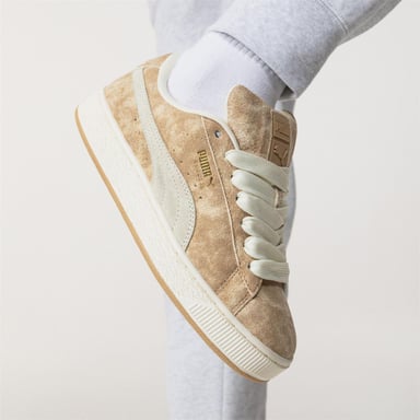 Puma Womens/Ladies XL Leo Leopard Print Suede Trainers (Off White)