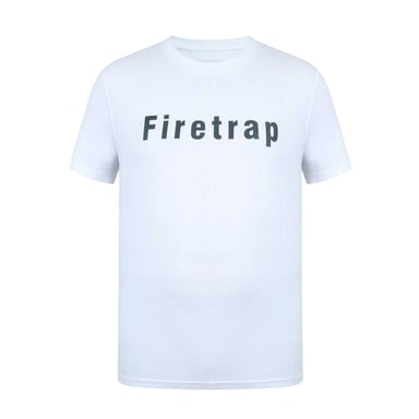Firetrap Mens Logo Cotton T-Shirt (White)