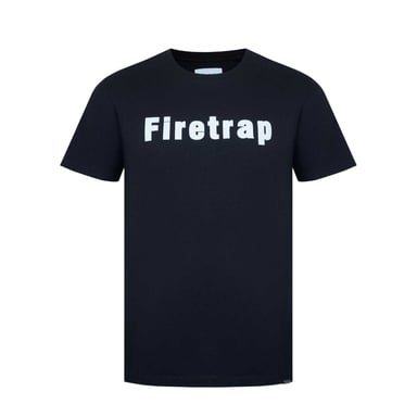 Firetrap Mens Logo Cotton T-Shirt (Black)