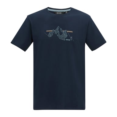 Regatta Heren Cline IX Mountain T-Shirt (Marine)