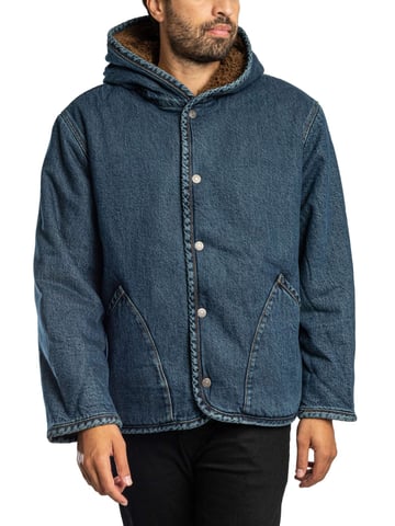 Levi's Deck Hooded Sherpa Jacket, Blue