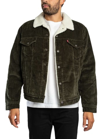 Levi's Type 3 Sherpa Cord Trucker Jacket, Brown