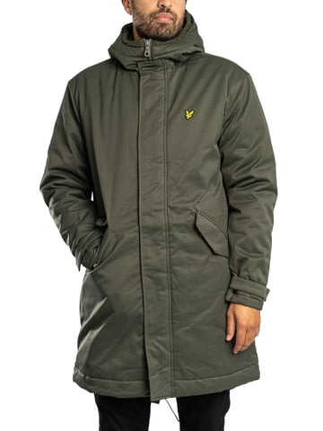 Lyle & Scott Padded Fishtail Parka Jacket, Green