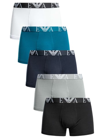 Emporio Armani 5 Pack Trunks, Multicoloured