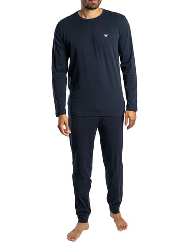 Emporio Armani Jersey Longsleeved Pyjama Set, Blue