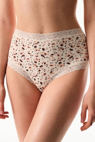 Avslappnad bomullshigh-waist slip