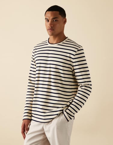ARKET långärmad t-shirt i blå och vita ränder