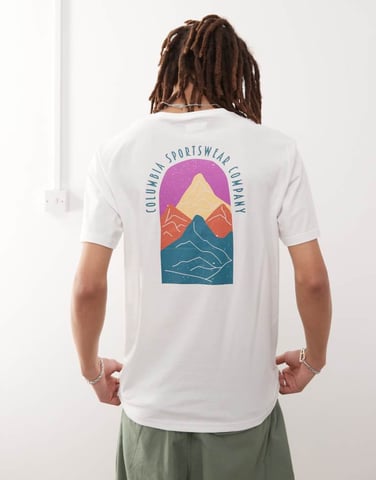 Columbia Cavalry Trail graphic t-shirt in white