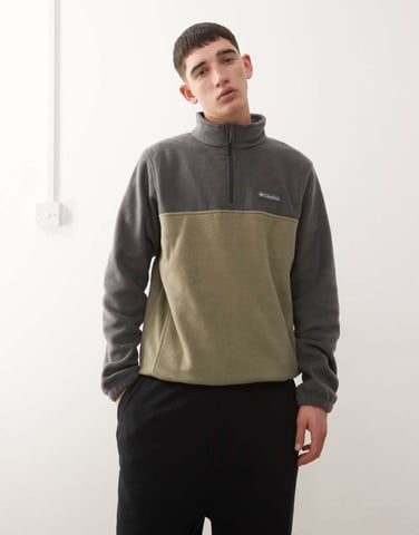 Columbia Steens Mountain halvzip fleece i Grå/Khaki